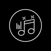 Musical Note Line Inverted Icon vector