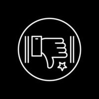 Dislike Line Inverted Icon vector