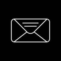Mail Line Inverted Icon vector