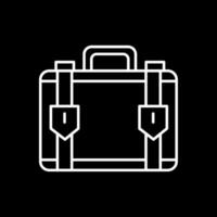 Suitcase Line Inverted Icon vector