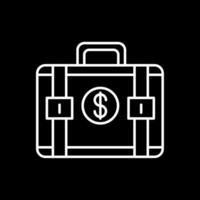 Suitcase Line Inverted Icon vector