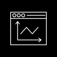 Line Chart Line Inverted Icon vector