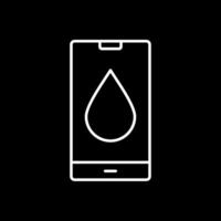 Water Drop Line Inverted Icon vector