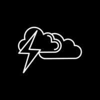 Thunder Line Inverted Icon vector