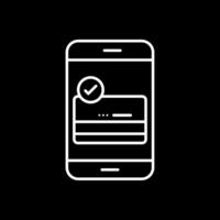 Payment Gateway Line Inverted Icon vector