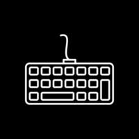 icono de línea de teclado invertida vector