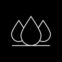 Water Drop Line Inverted Icon vector