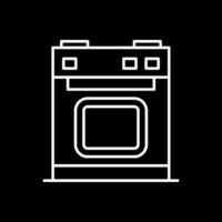Electric Stove Line Inverted Icon vector