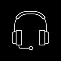 Headphones Line Inverted Icon vector