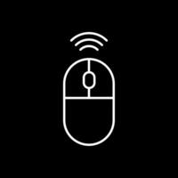 Wireless Mouse Line Inverted Icon vector