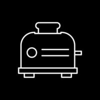 Toaster Line Inverted Icon vector