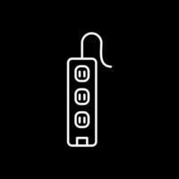 Power Strip Line Inverted Icon vector