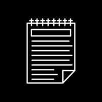 Note Line Inverted Icon vector