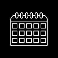 Calendar Line Inverted Icon vector