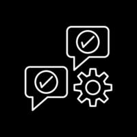 Communicate Line Inverted Icon vector