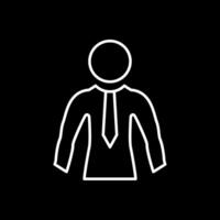 Businessman Line Inverted Icon vector