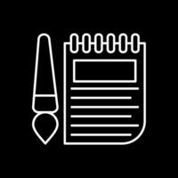 Sketchbook Line Inverted Icon vector
