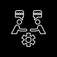 Business People Line Inverted Icon vector