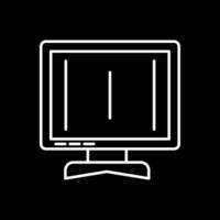 Monitor Line Inverted Icon vector