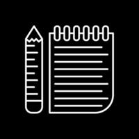 Note Line Inverted Icon vector