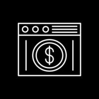 Budget Line Inverted Icon vector