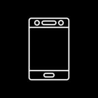 Mobile Line Inverted Icon vector