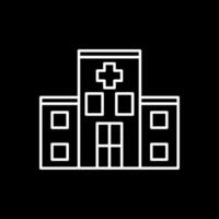 Hospital Line Inverted Icon vector