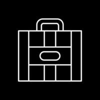 Suitcase Line Inverted Icon vector