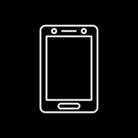 Smartphone Line Inverted Icon vector