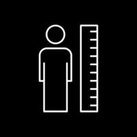 Height Line Inverted Icon vector