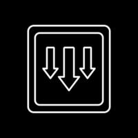 Down Line Inverted Icon vector