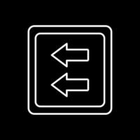 Fast Backward Line Inverted Icon vector