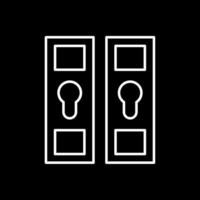 Locker Line Inverted Icon vector