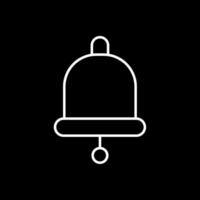 School Bell Line Inverted Icon vector