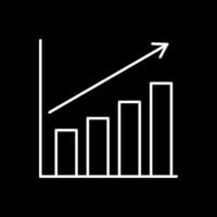 Bar Chart Line Inverted Icon vector