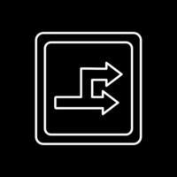 Bidirectional Line Inverted Icon vector