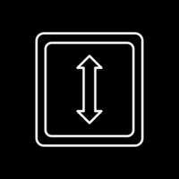 Double Arrow Line Inverted Icon vector