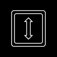 Double Arrow Line Inverted Icon vector