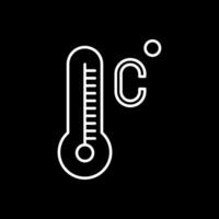 Celsius línea invertido icono vector