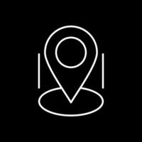 Pin Line Inverted Icon vector