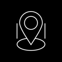 Pin Line Inverted Icon vector