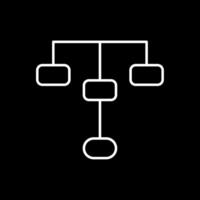 Hierarchical Structure Line Inverted Icon vector