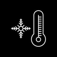 icono de línea de copo de nieve invertida vector