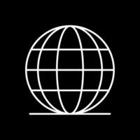 Worldwide Line Inverted Icon vector
