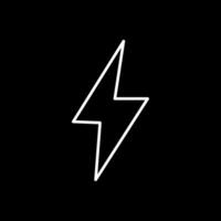 Thunder Line Inverted Icon vector