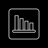 Bar Chart Line Inverted Icon vector