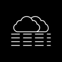 fog Line Inverted Icon vector
