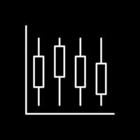 diagrama línea invertido icono vector