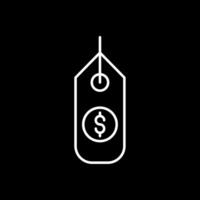 Dollar Sign Line Inverted Icon vector