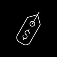 Dollar Sign Line Inverted Icon vector